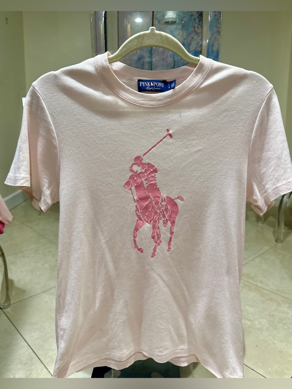 Ralph Lauren 20th Anniverary Pink Pony T shirt- Baby Pink- large - Picture 2 of 6